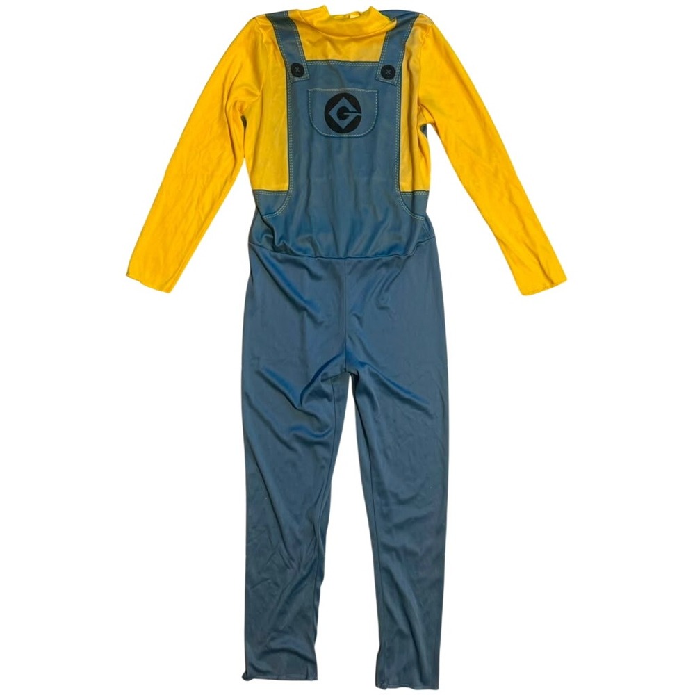 Disguise Minions Costume Kids Large 10-12 Yellow Blue Jumpsuit Halloween